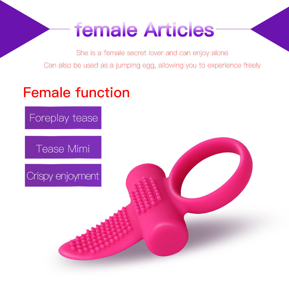 Silent Massage Waterproof Silicone Vibrator Lock Ring