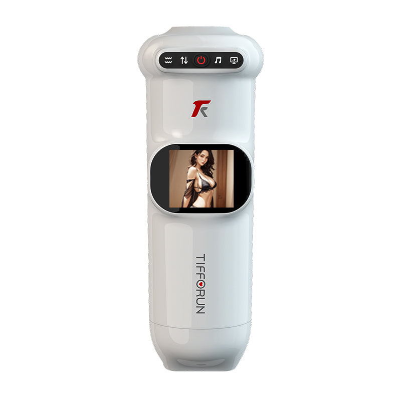 2024 New 9 Vibration Thrusting Male Masturbator with Heating Moan Function, Full LCD Display Sex Toys for Men