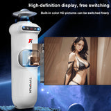 2024 New 9 Vibration Thrusting Male Masturbator with Heating Moan Function, Full LCD Display Sex Toys for Men