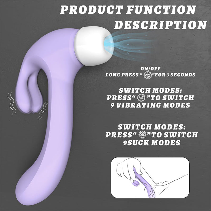 2 In 1 Rabbit Sucking Hammer Vibrator