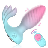 2 In 1 Remote Controlled Vibrator Clitoral Stimulator Anal Plug