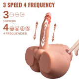 3-Speed 4-Frequency Telescopic 3d Electric Pulse Vibrating Ass Sex Doll