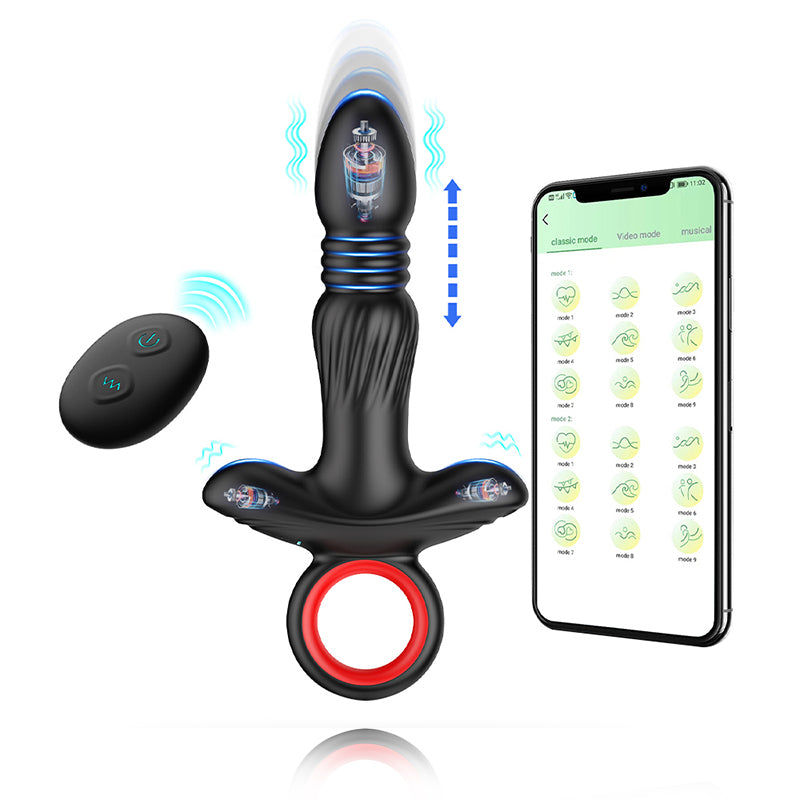 Wireless & APP Remote Control Thrusting Vibration Prostate Massager