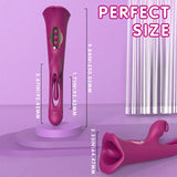 3 in 1 G-spot Vibration Slap Tongue Licking Rabbit Vibrator