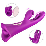 3 in 1 G-spot Vibration Slap Tongue Licking Rabbit Vibrator