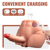 3-Speed 4-Frequency Telescopic 3d Electric Pulse Vibrating Ass Sex Doll