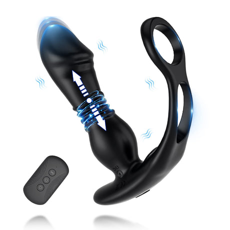 3 in 1 Thrusting Prostate Massager Anal Vibrator