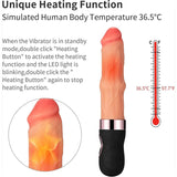 6 Thrust Ring Up/Down Speeds And 9 Intense Vibration 36.5℃ Heated Vibrating Dildo