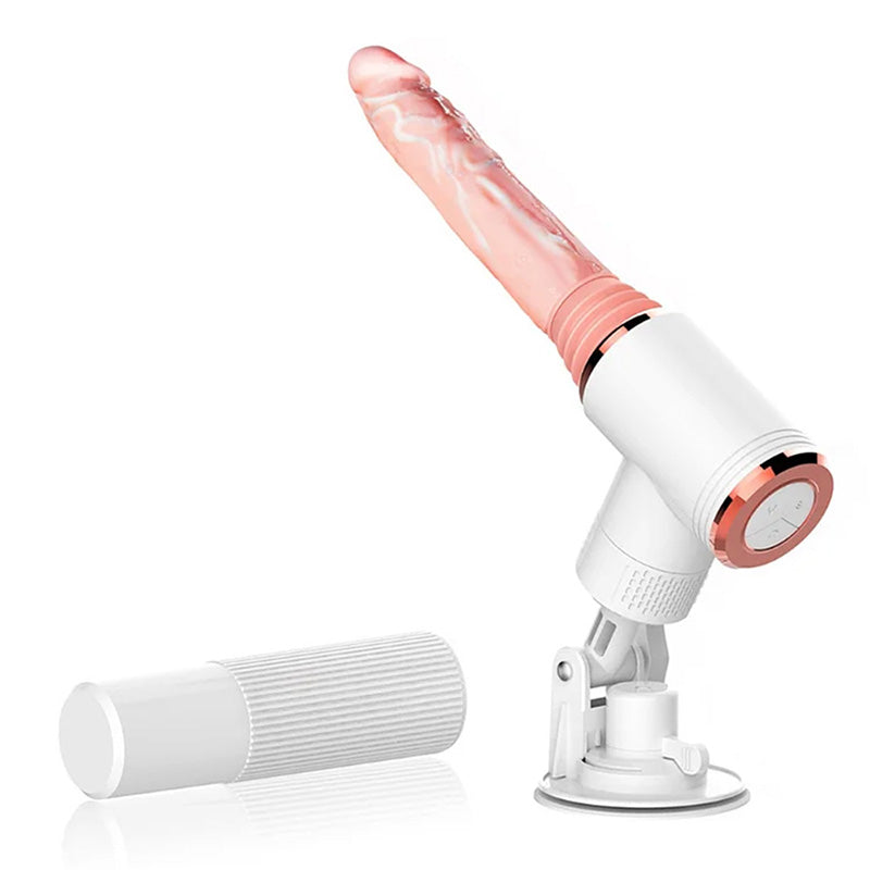 7-Frequency Telescopic Vibration Heated Female Masturbation Pistol Dildo