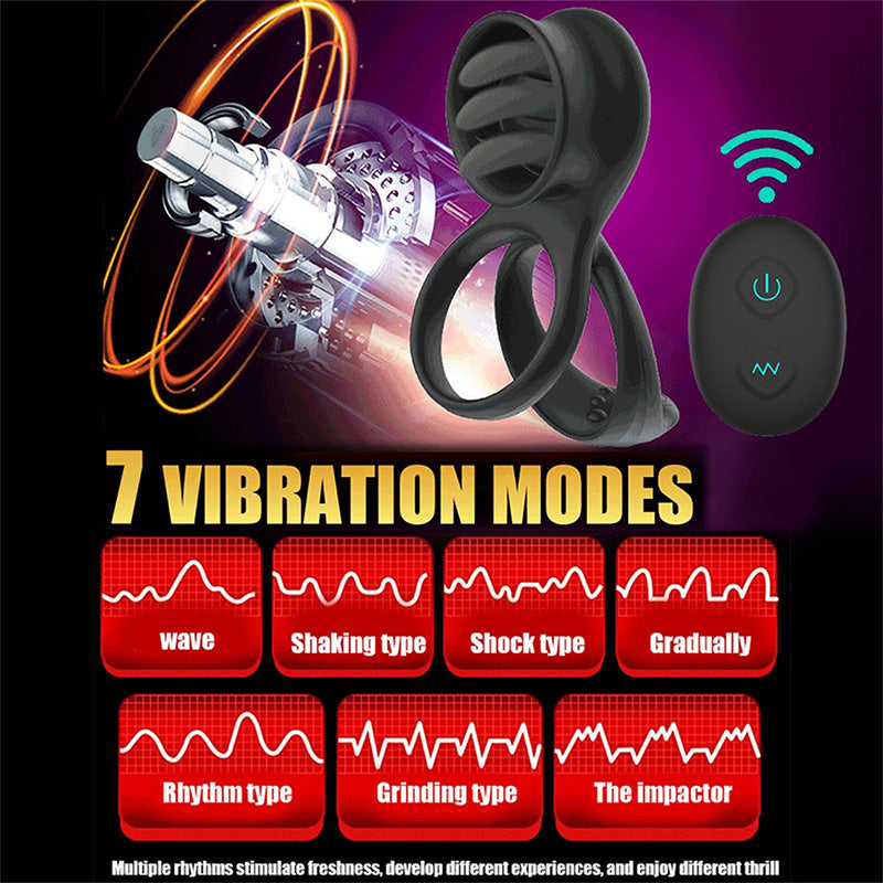 7-Mode Vibrating Clitoral Cock Ring