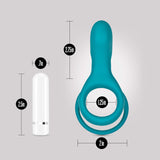 Rechargeable Vibrating 10 Modes Silicone Cock Ring