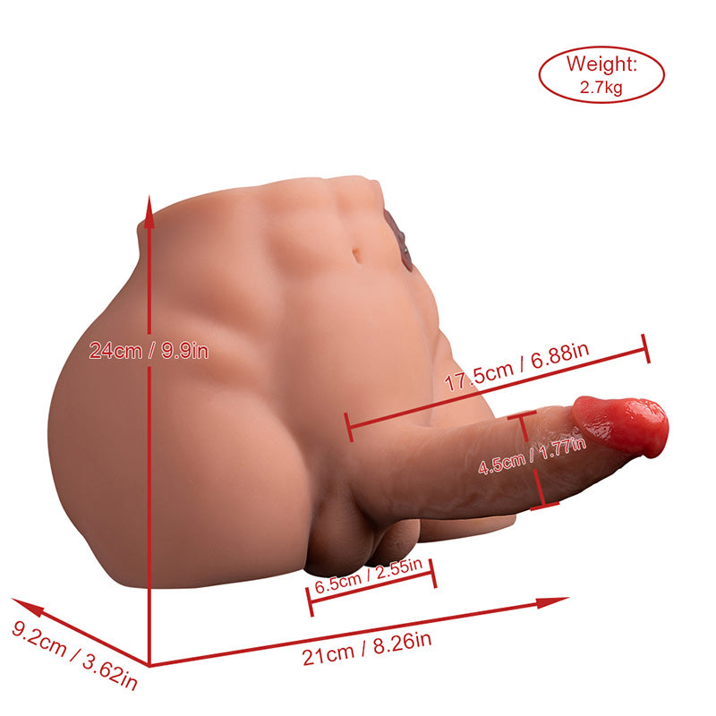 3-Speed 4-Frequency Telescopic 3d Electric Pulse Vibrating Ass Sex Doll