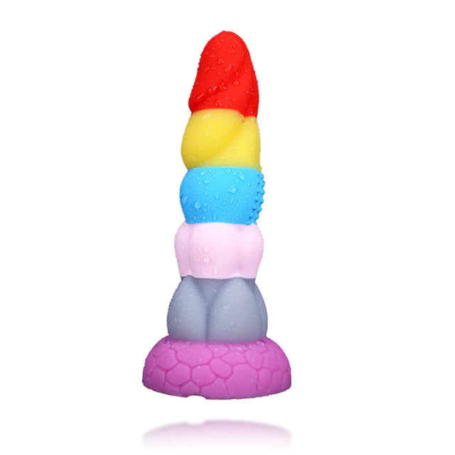 8 Inch Rainbow Dildo Silicone Best Suction Cup Allovers Dildo