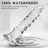 9 Inch Realistic Clear Crystal Dildo With Suction Cup