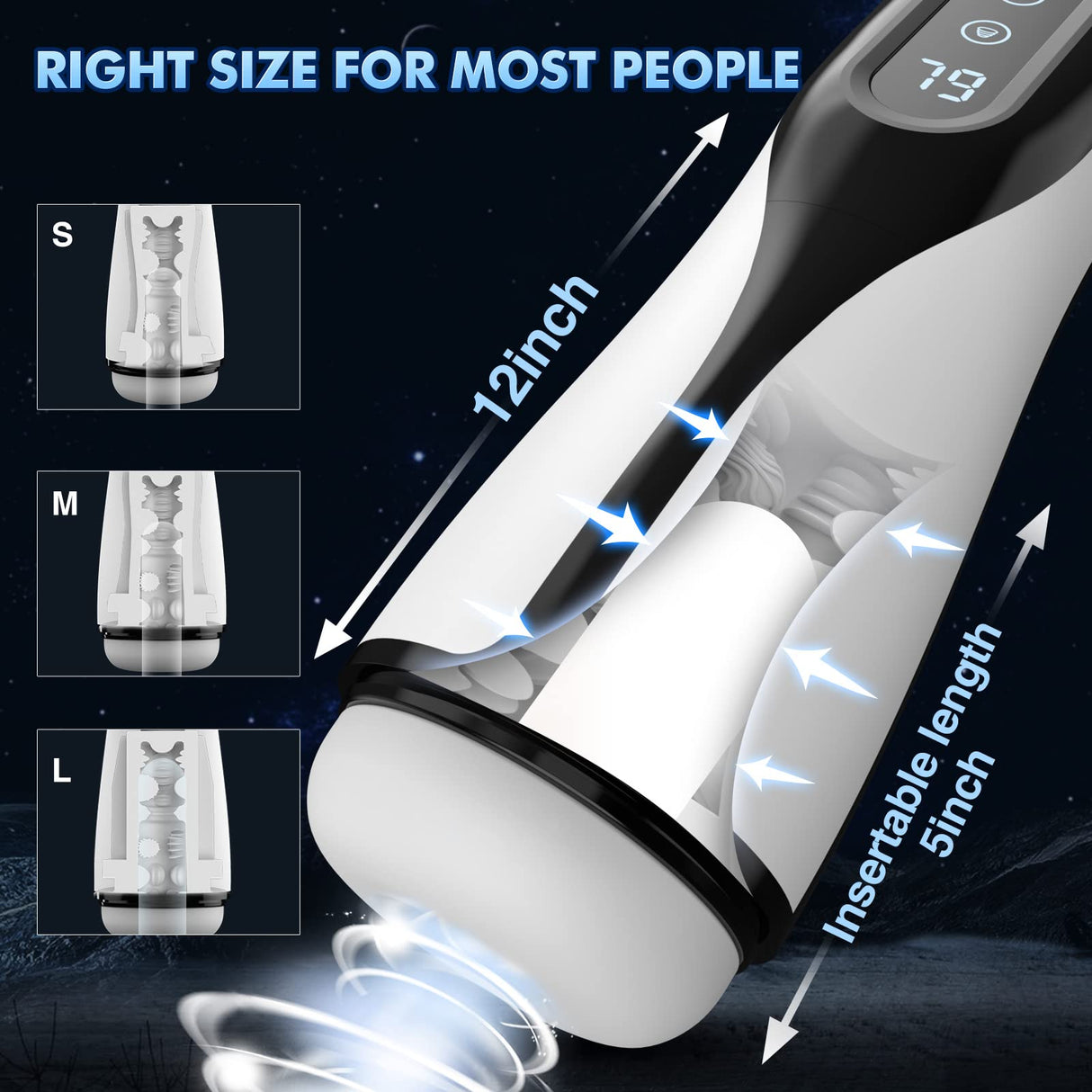 3 In 1-9 Suction &amp; Vibration Heating Blowjob Automatic Male Masturbator