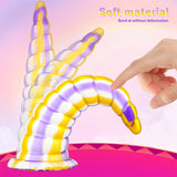 Colorful Threaded Silicone Special-Shaped Artificial Dildo