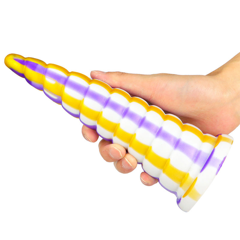 Colorful Threaded Silicone Special-Shaped Artificial Dildo