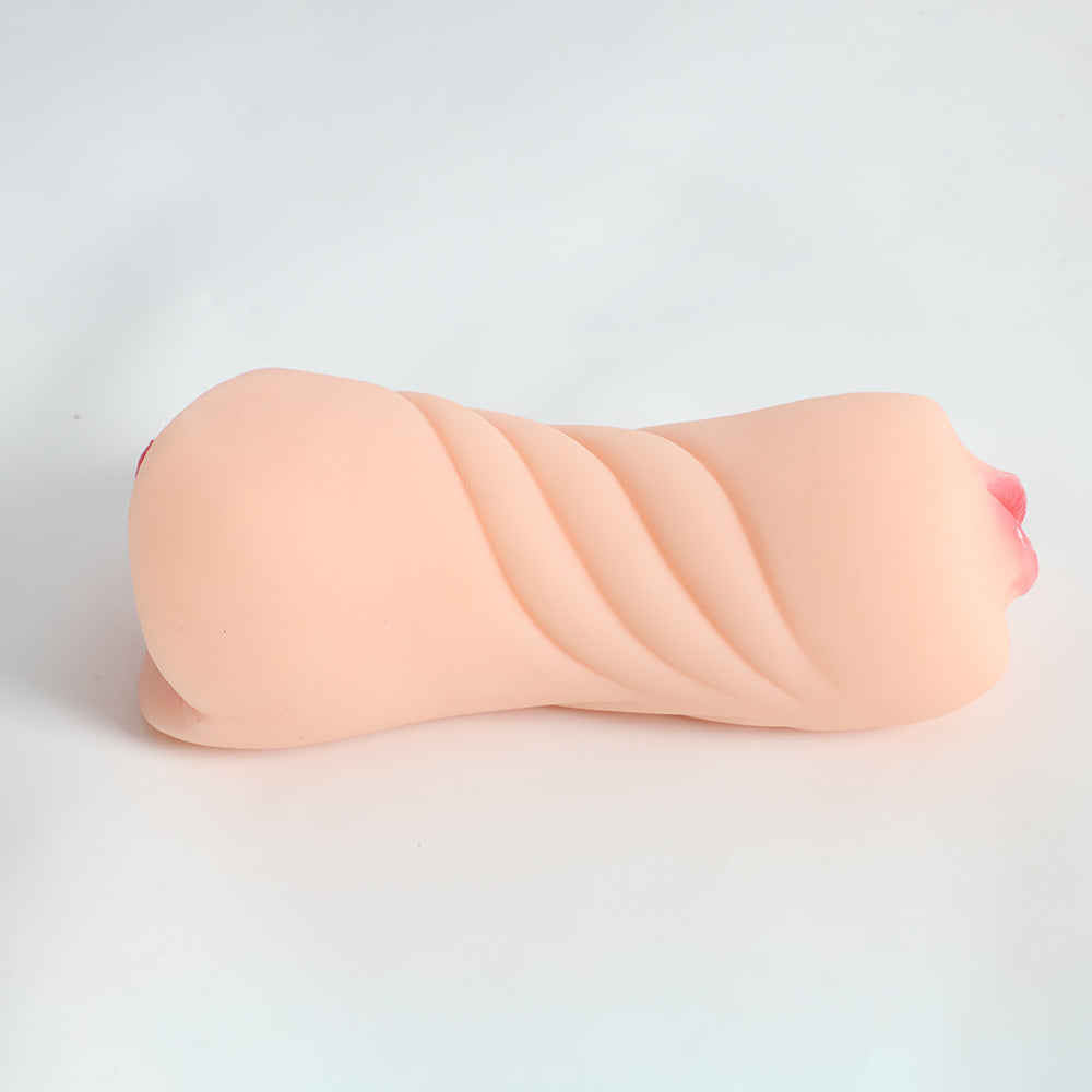 Lifelike Flexibility Pocket Pussy Dual Channel Vagina Anal Pussy Stroker