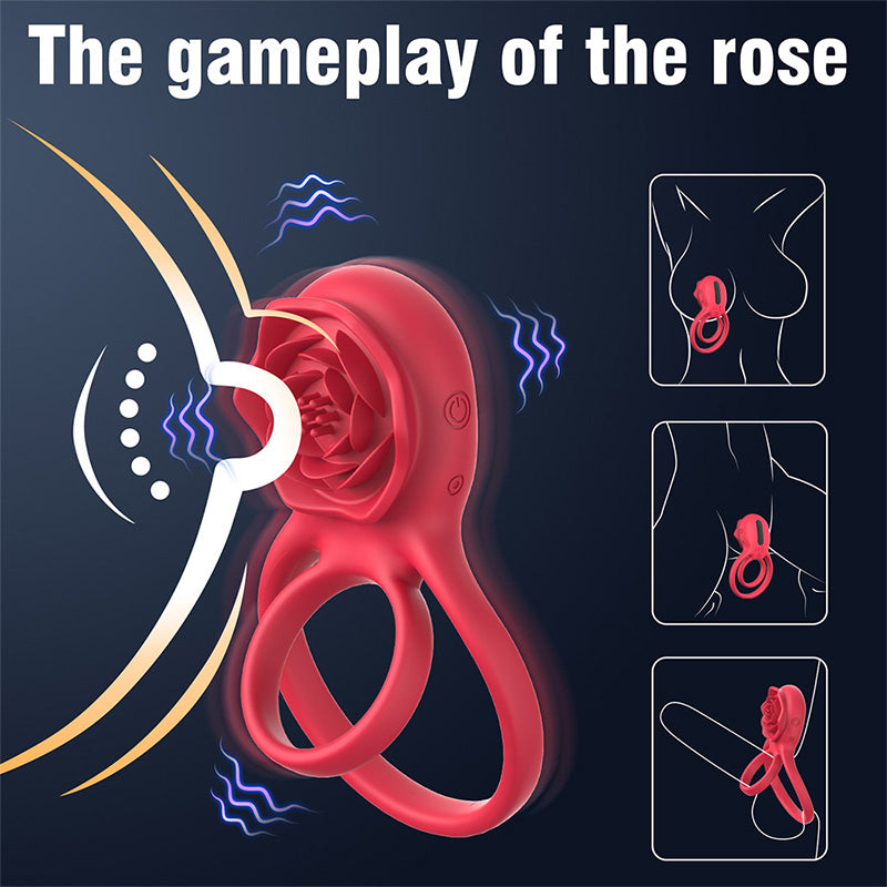 Rose Semen Lock Vibrating Ring