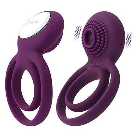 Vibrating Dual Penis Rings Clitoral Vibrator G-Spot Stimulators