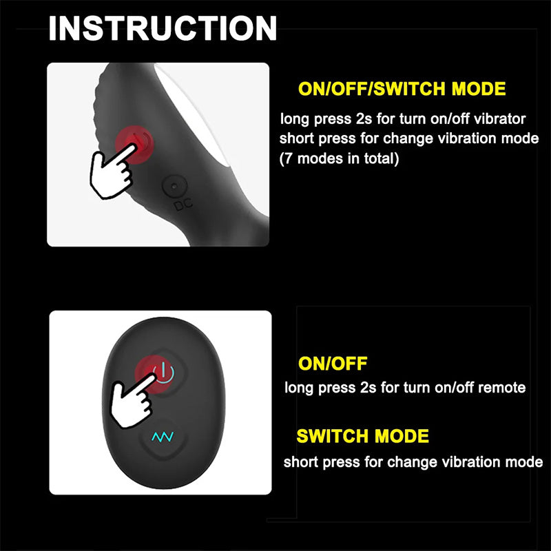 Wireless Remote Control Vibrating Cock Ring and Clitoral Stimulator