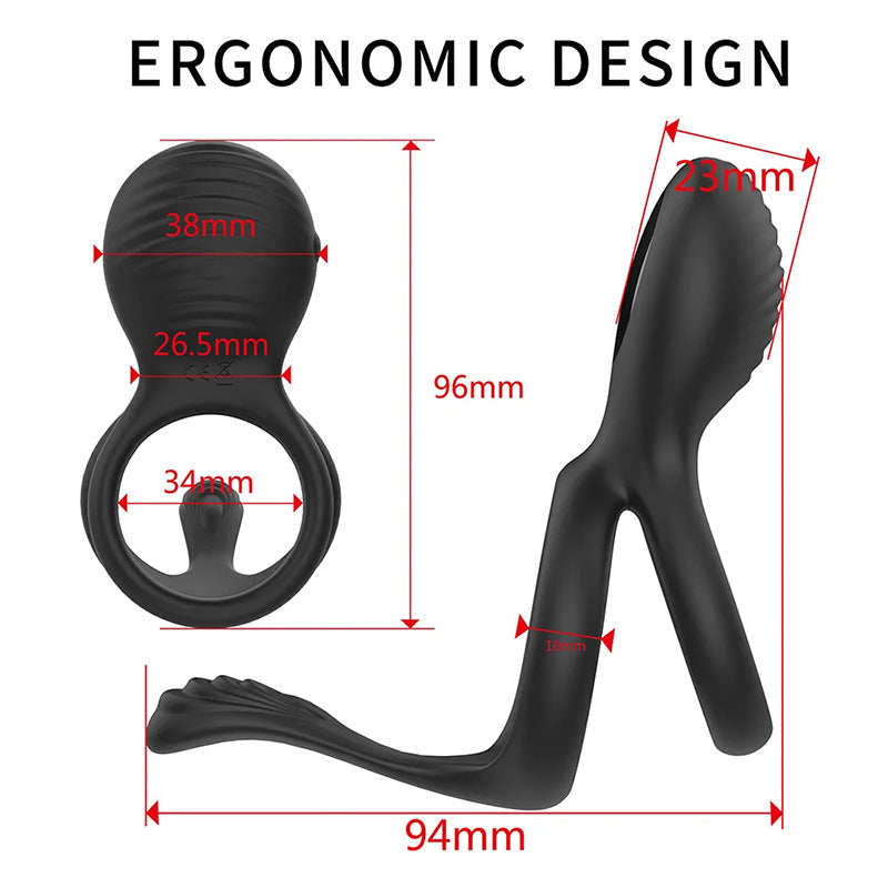 Wireless Remote Control Vibrating Cock Ring and Clitoral Stimulator