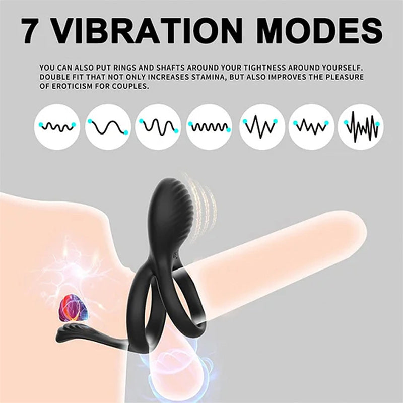 Wireless Remote Control Vibrating Cock Ring and Clitoral Stimulator