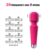 20 Frequency Magic Wand Knight Strong Shock  Nipple vibrator