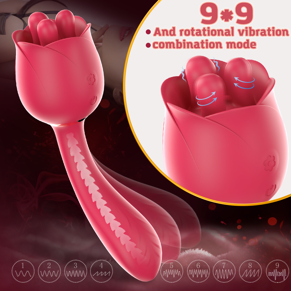 Rose 5th generation double-headed multi-purpose vibration retractable egg masturbation device