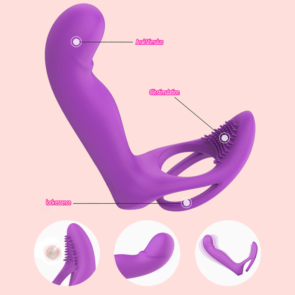 9 Frequency Silicone Vibrating Dildos with Vibrating Penis Ring