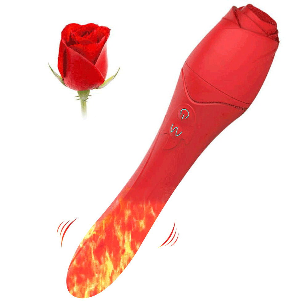 Red Rose Vibrater Heated Masturbation Massage Rose Vibration