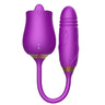 Rose Vibrator Tongue Licking Nipple Vibrator with Thrusting Vibrator