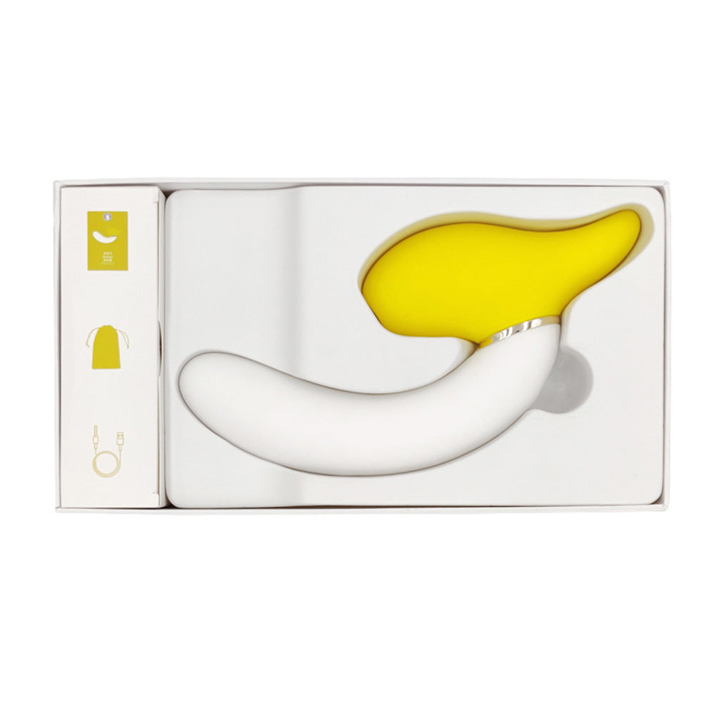 Banana Vibrating Dildos Spin G-spot Suck Telescoping Dildo-6