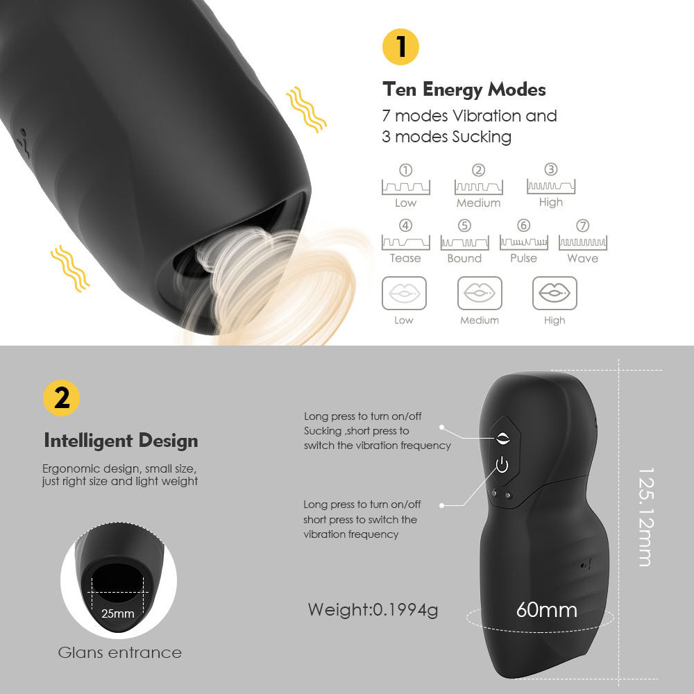 Sucking Magnetic Charging 7-Frequency Aircraft Cup