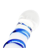 Colorful Ribbon Glass Dildo Crystal Female Masturbation Wand