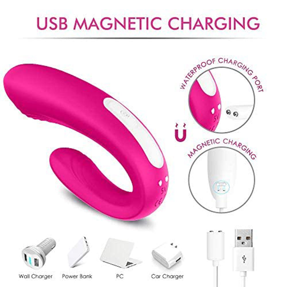 9 Frequency Vibration Couples Vibrator Wireless Remote Pink Vibrator