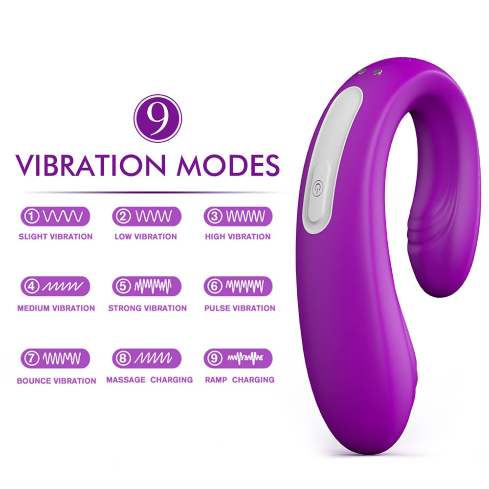 9 Frequency Vibration Couples Vibrator Wireless Remote Pink Vibrator