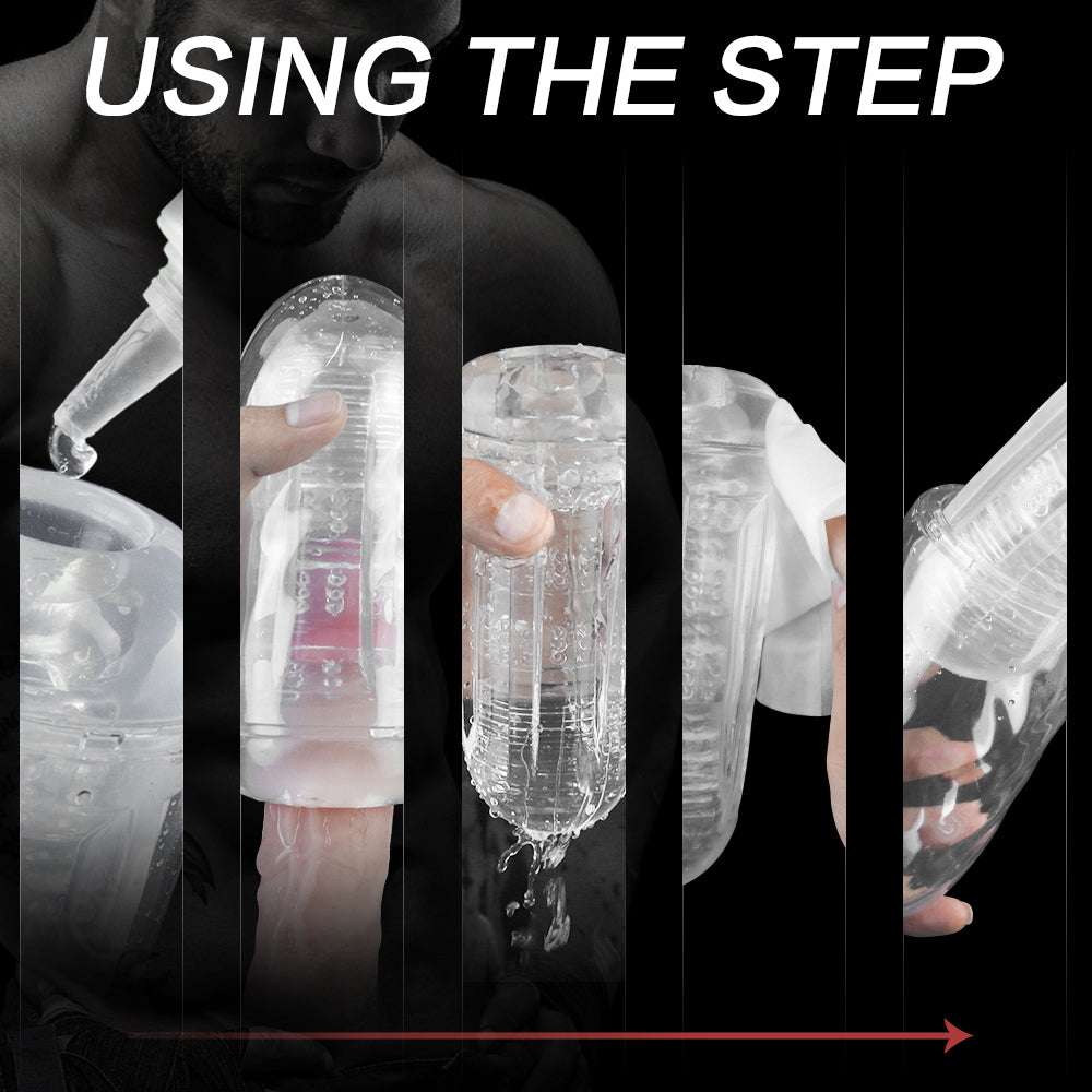 Zengrip Transparent Penis Sleeves Manual Silicone Male Masturbator for Penis Stimulation Training